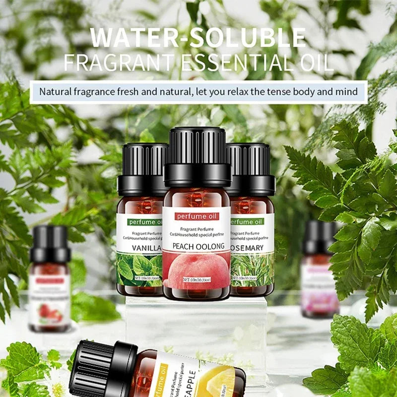 Natural Plant Essential Oil 10ml Eucalyptus Rose Freesia Gardenia Vanilla Peppermint 1PCS Aroma Essential Oil for Diffuser Zpaxo