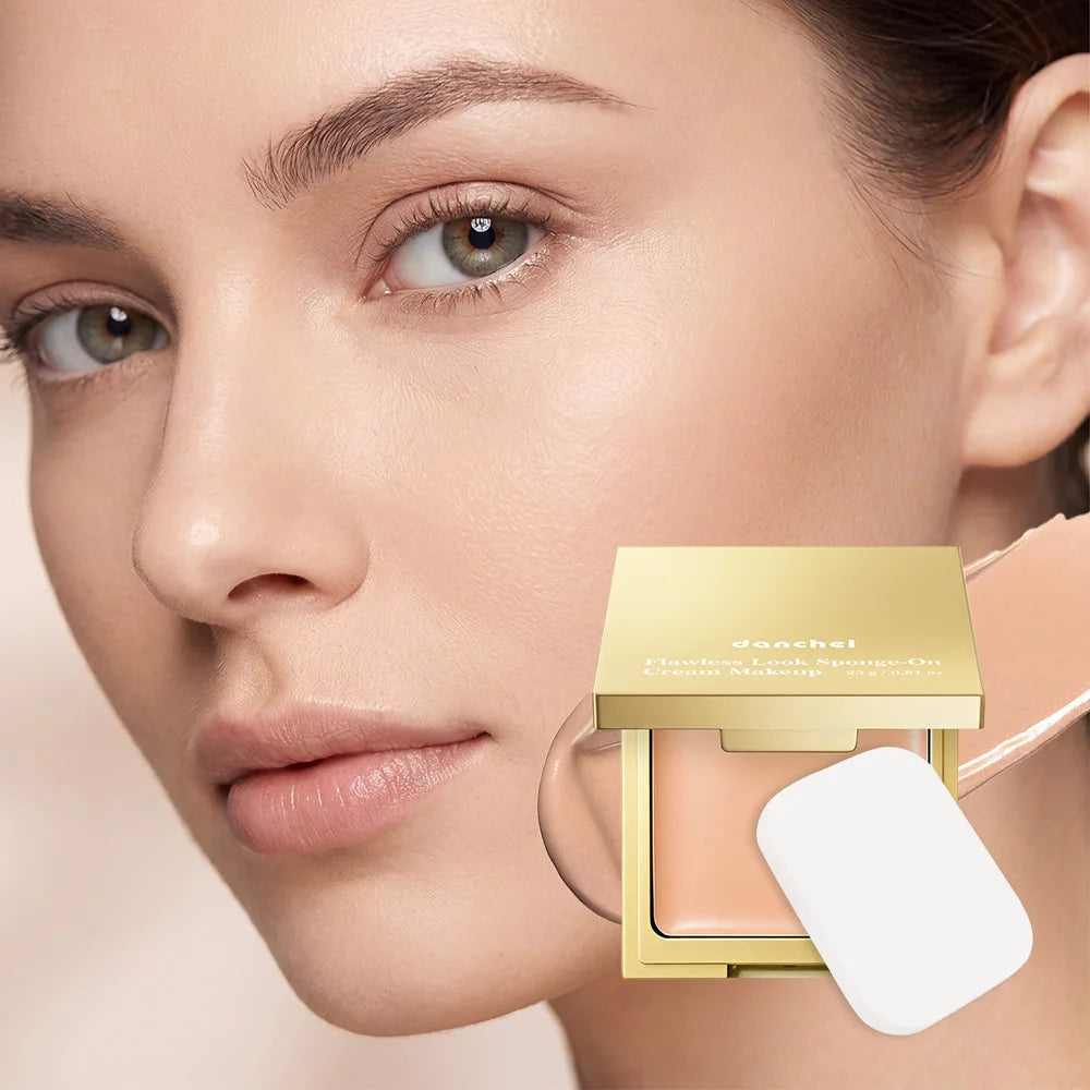 Sponge-On Cream Foundation – Buildable Coverage & Oil Control Cream Foundation Zpaxo