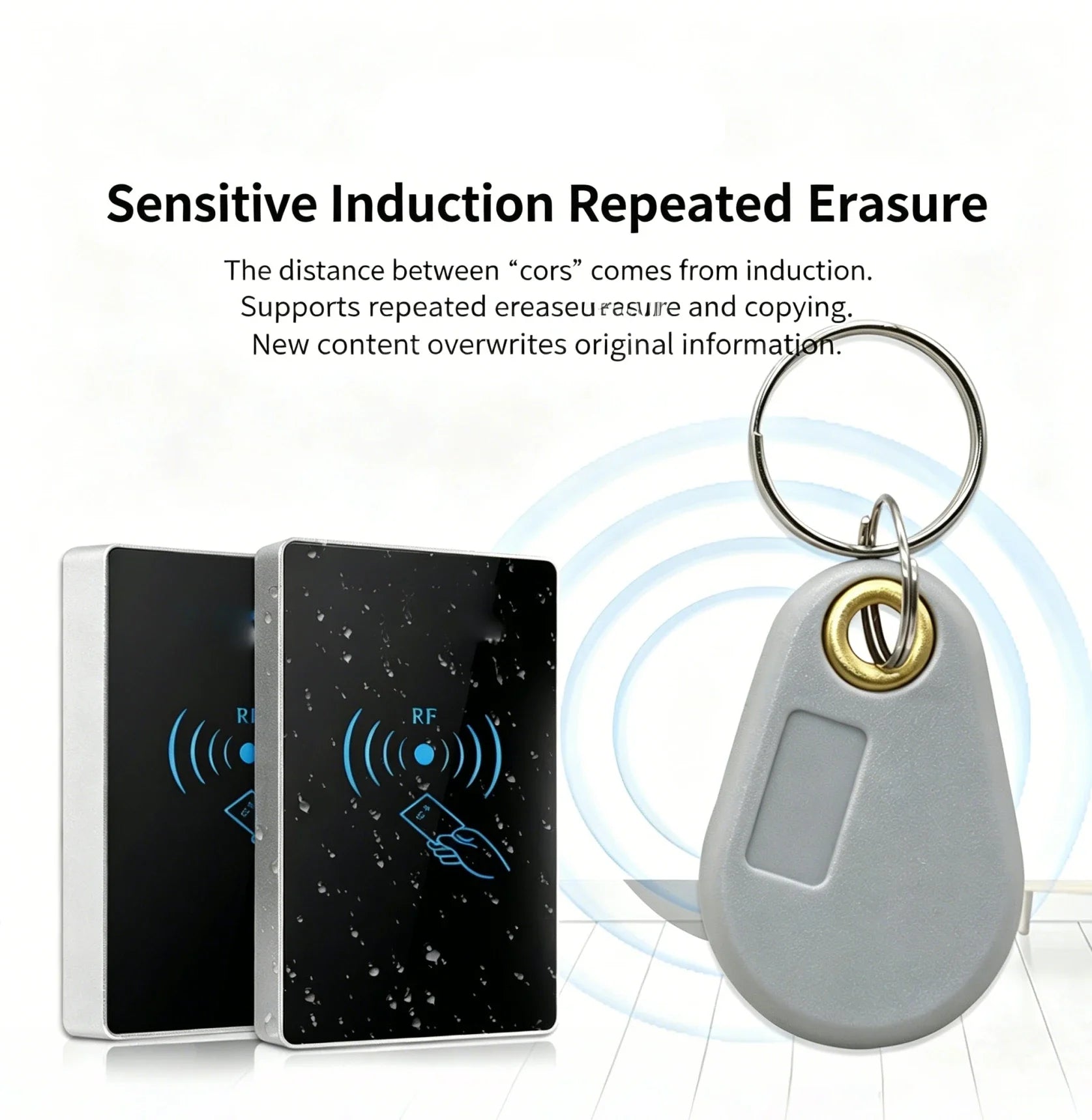 5 125KHz EM4305 T5577 RFID Key Tags Ring Blank Chip Copy Writable Zpaxo