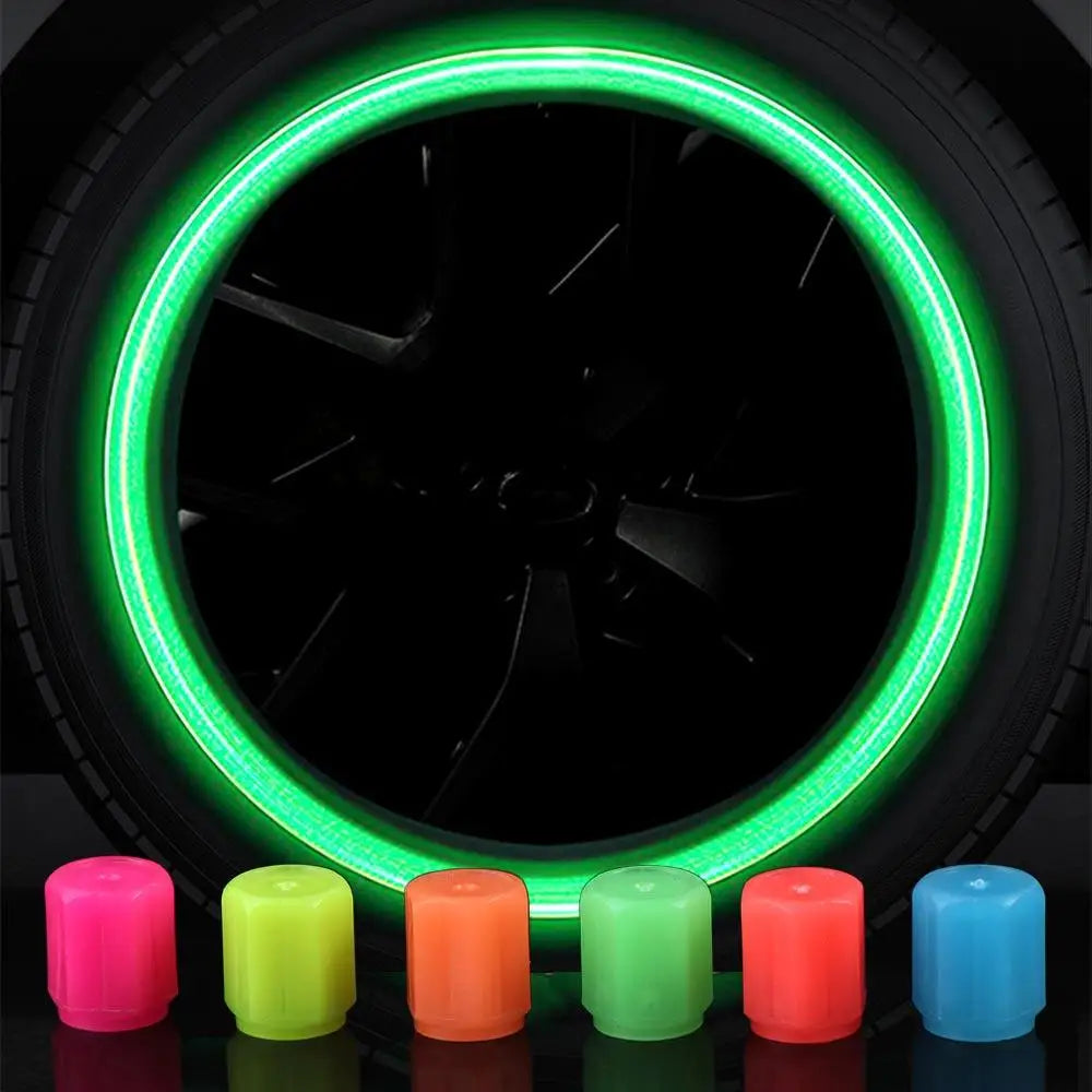 Auto Parts Tire Wheel Rims Car Nozzle Cover Valve Stem Caps Luminous Zpaxo