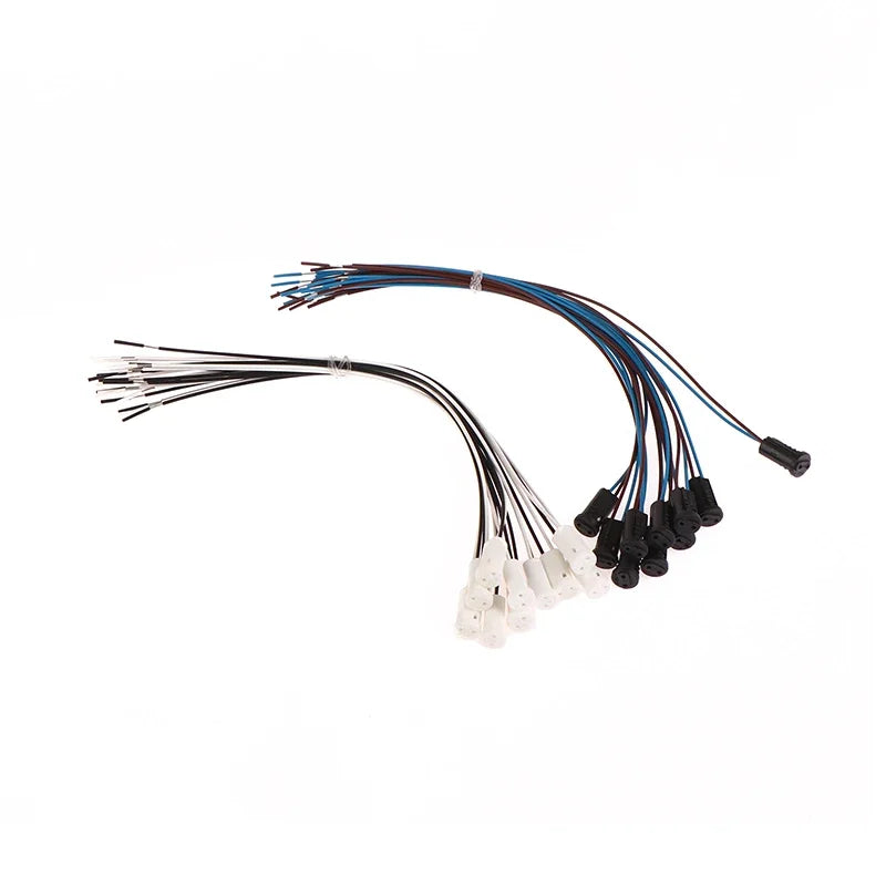 10Pcs/lot G4 Lamp Socket Wire Adapter With 10cm/20cm Wire G4 Lamp Holder For LED Crystal Heads Light Bulb Halogen Lamp Zpaxo
