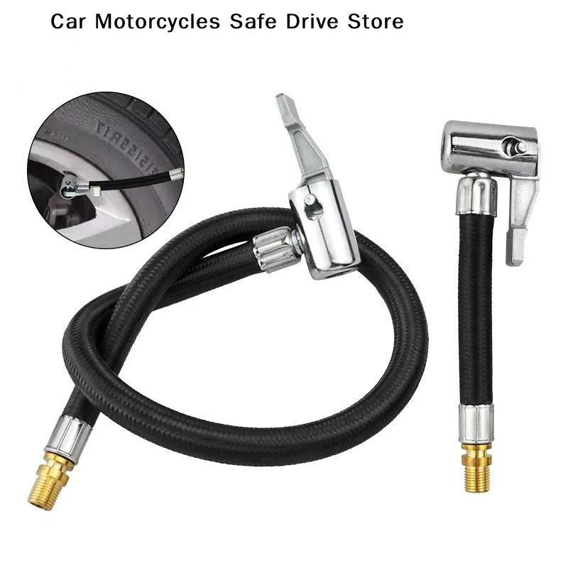 10 20 Tire Inflator Hose Extension Tube Bike Car Tyre Locking Air
