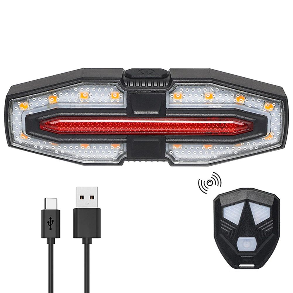 Rechargeable Bicycle Rear Light Turn Signals Warning Bike Lights