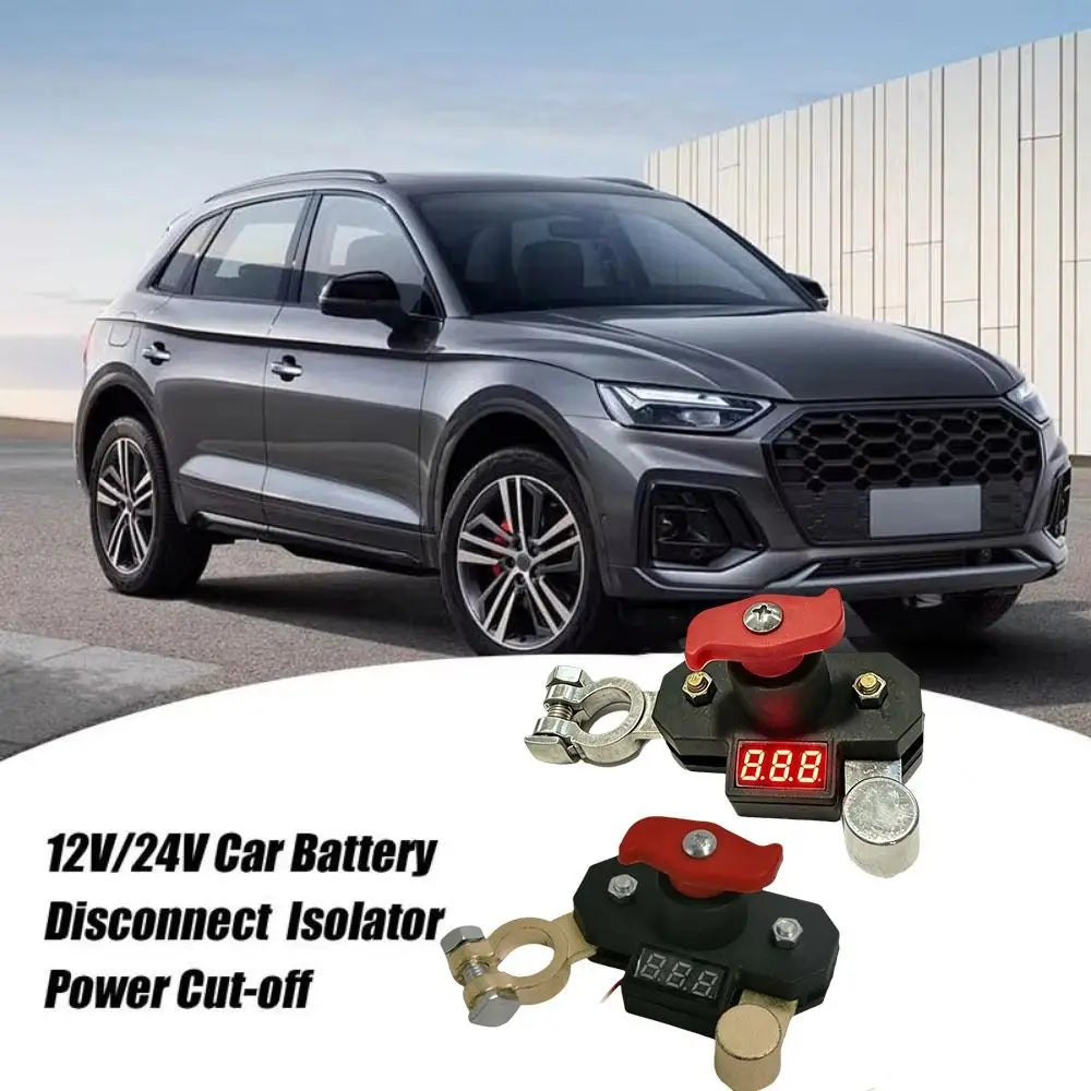 Dual-rotary Switch Battery Kill Switch Bidirectional Joint Digital Voltage Display Battery Power Switch Anti-Leakage Switch Zpaxo