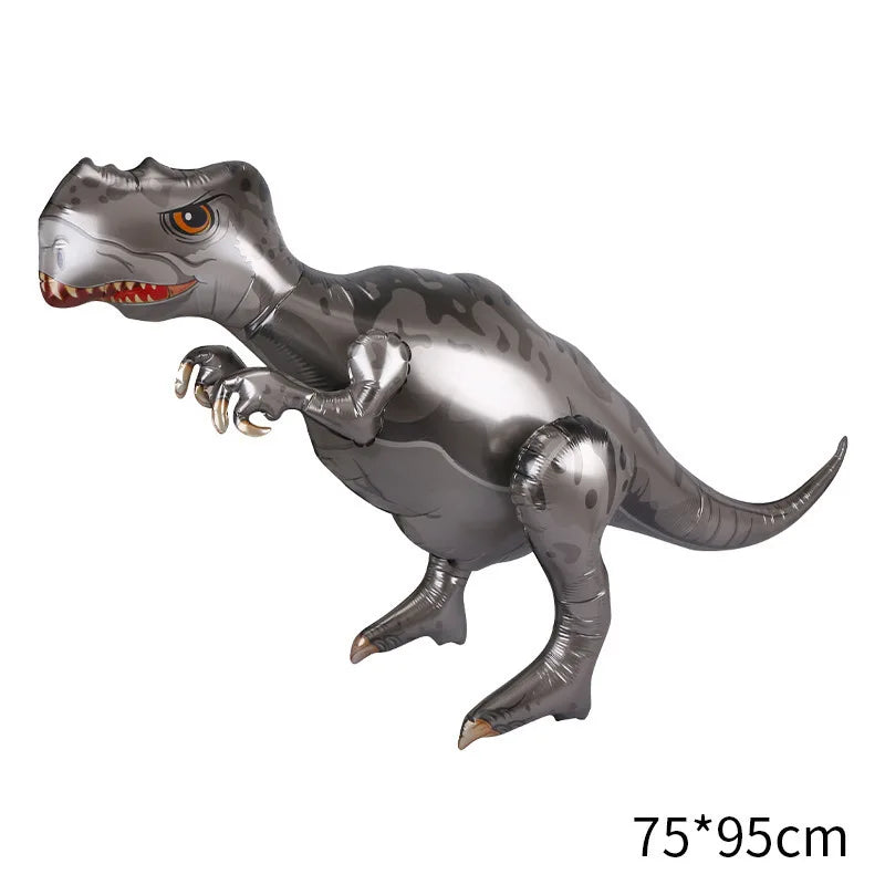 4D Giant Walking Dinosaur Foil Balloons Jungle Animal Childrens