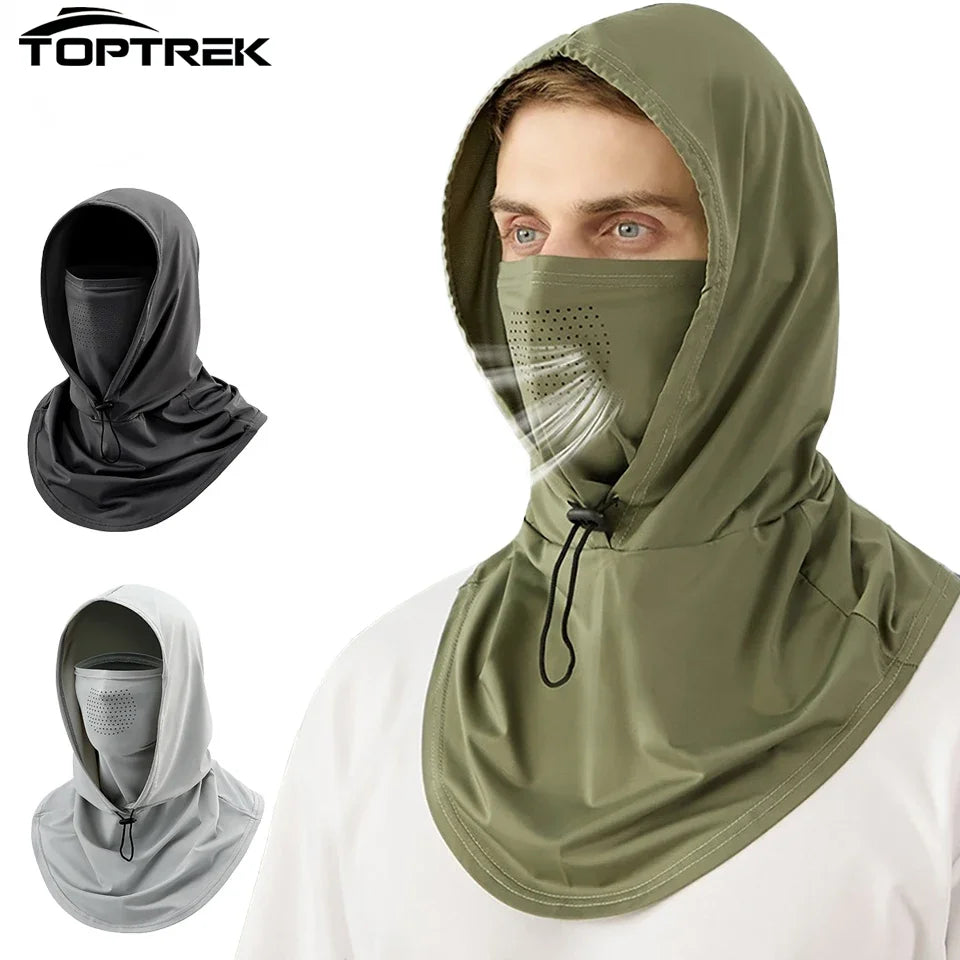 Outdoor Full Face Sun Hat Cover Cycling Fishing Sun Cap With Mask Summer Breathable Hat Anti-uv Sunscreen Protect Neck Hiking Zpaxo