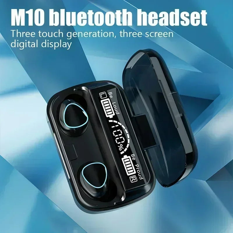 Bluetooth Headset M10 Hands-free LED Dispay Hifi Stereo Music