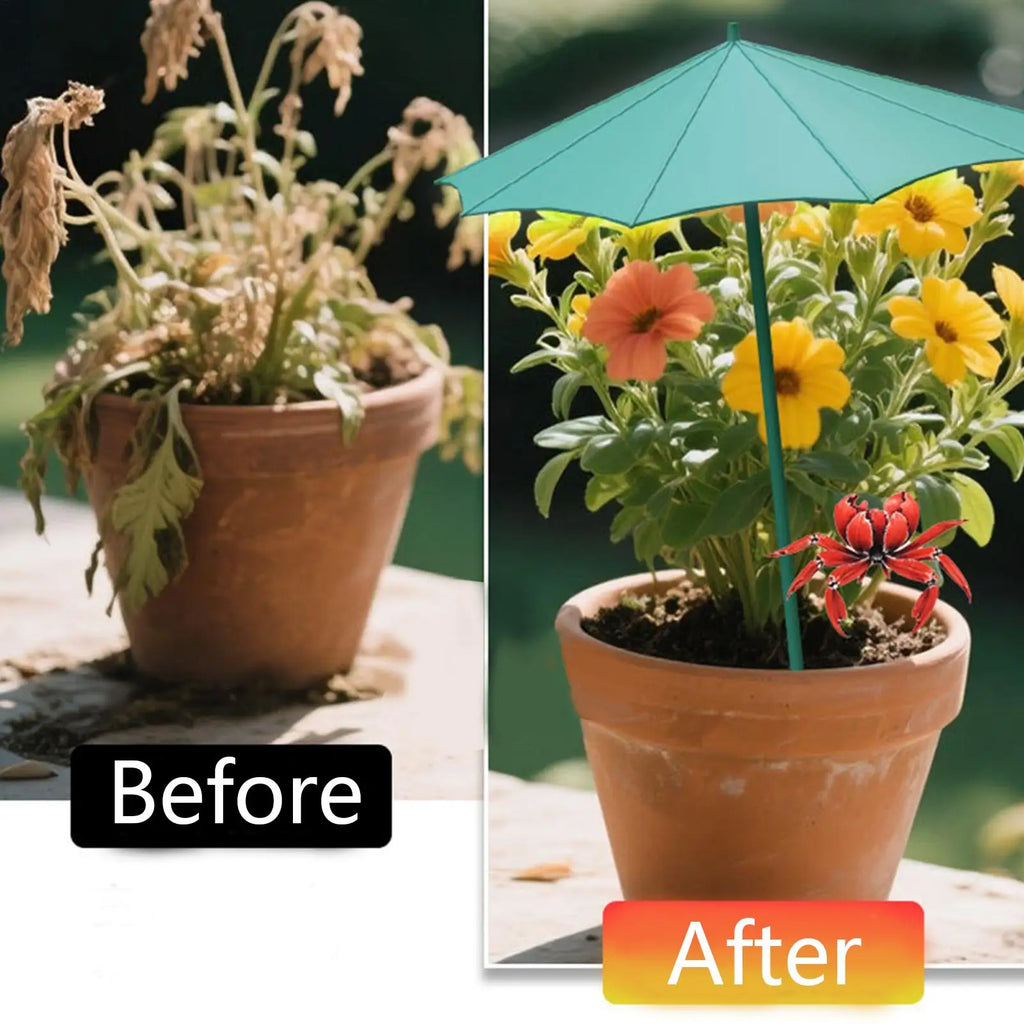 Mini Plant Umbrella Outdoor Plants Sun Shade UV Protection Garden