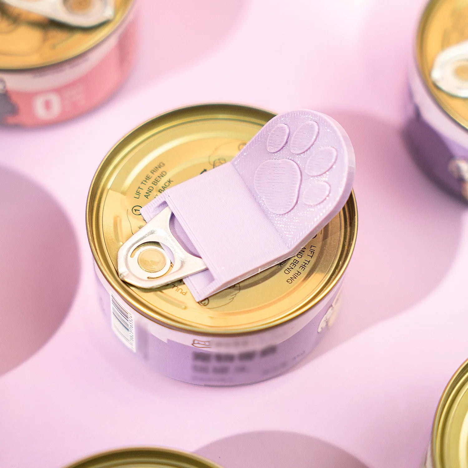 3D Printed Creative Cat Paw Shaped Pet Food Can Opener, Multifunctional Portable Cat Food Can Opener, Safe and Easy to Grip Zpaxo