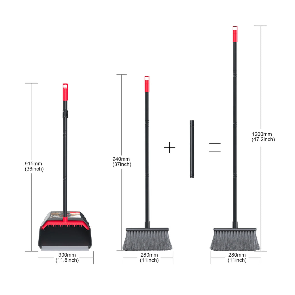 Household Broom and Dustpan Set - Combination Sweeping Tool with Long Handle Household cleaning tools Zpaxo