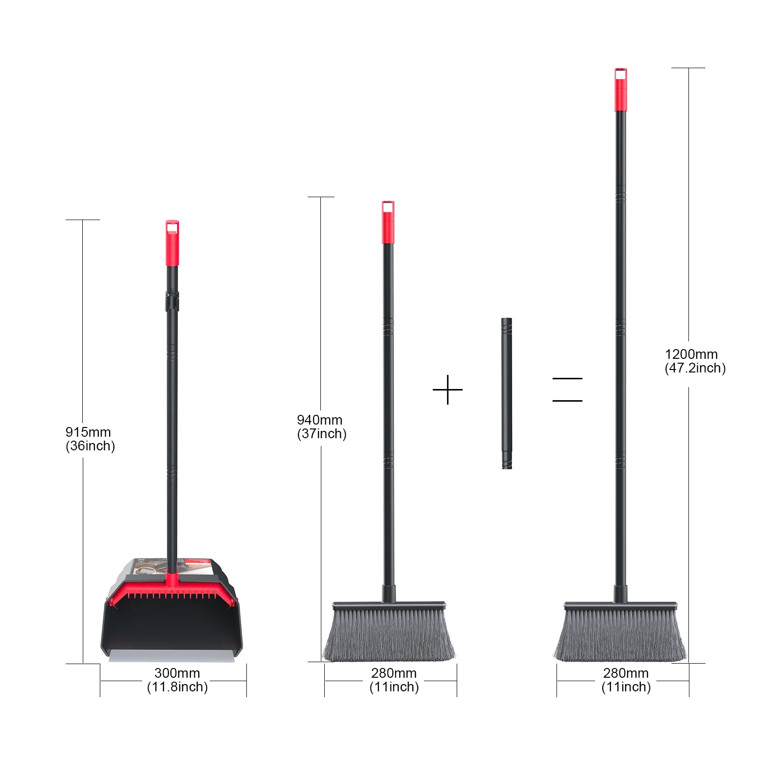 Household Broom and Dustpan Set - Combination Sweeping Tool with Long Handle Household cleaning tools Zpaxo