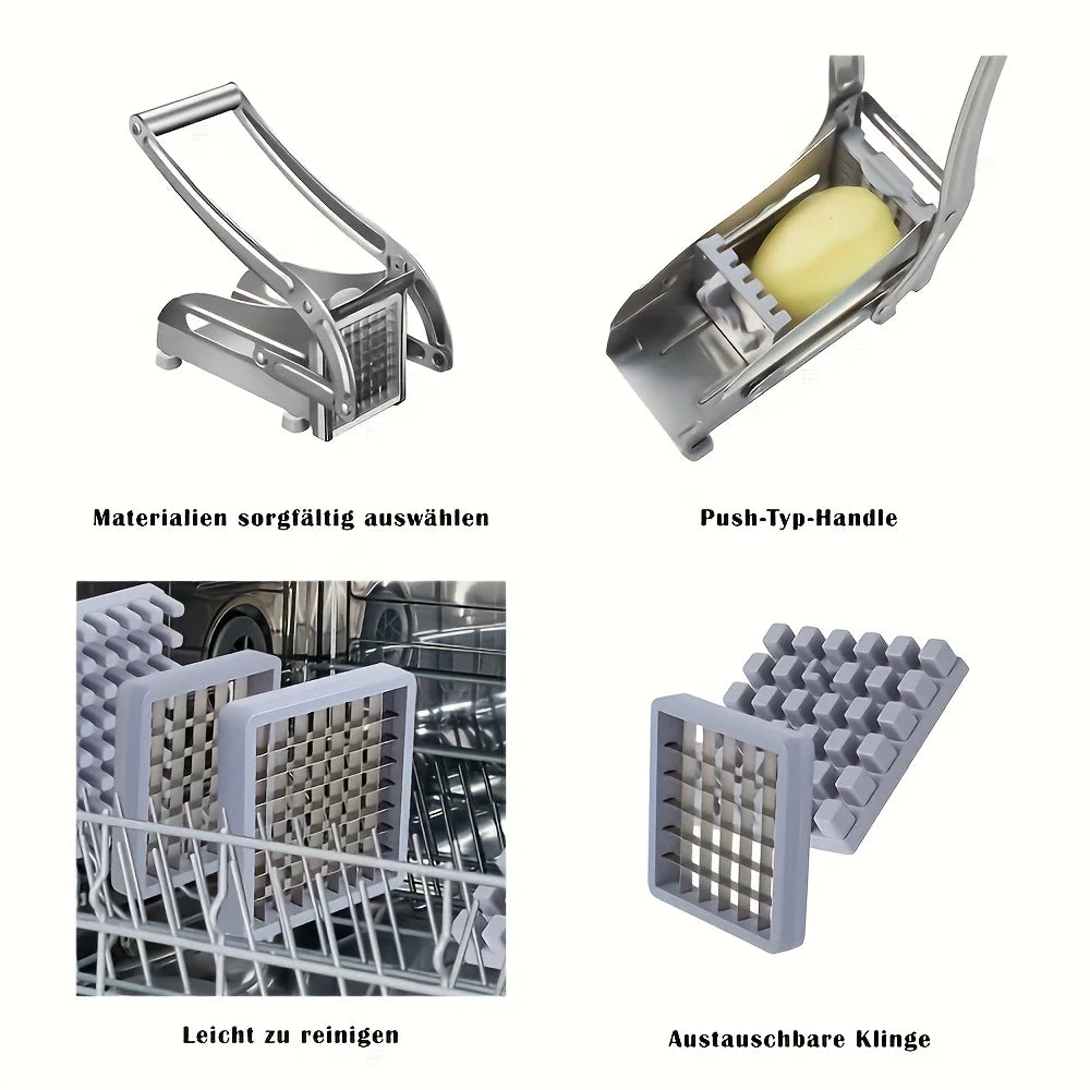 Vegetable Cutter, French Fry Cutter, Stainless Steel Fruit Cutter, French Fry Chopper, Potato Slicer, Vegetable Chopper Zpaxo
