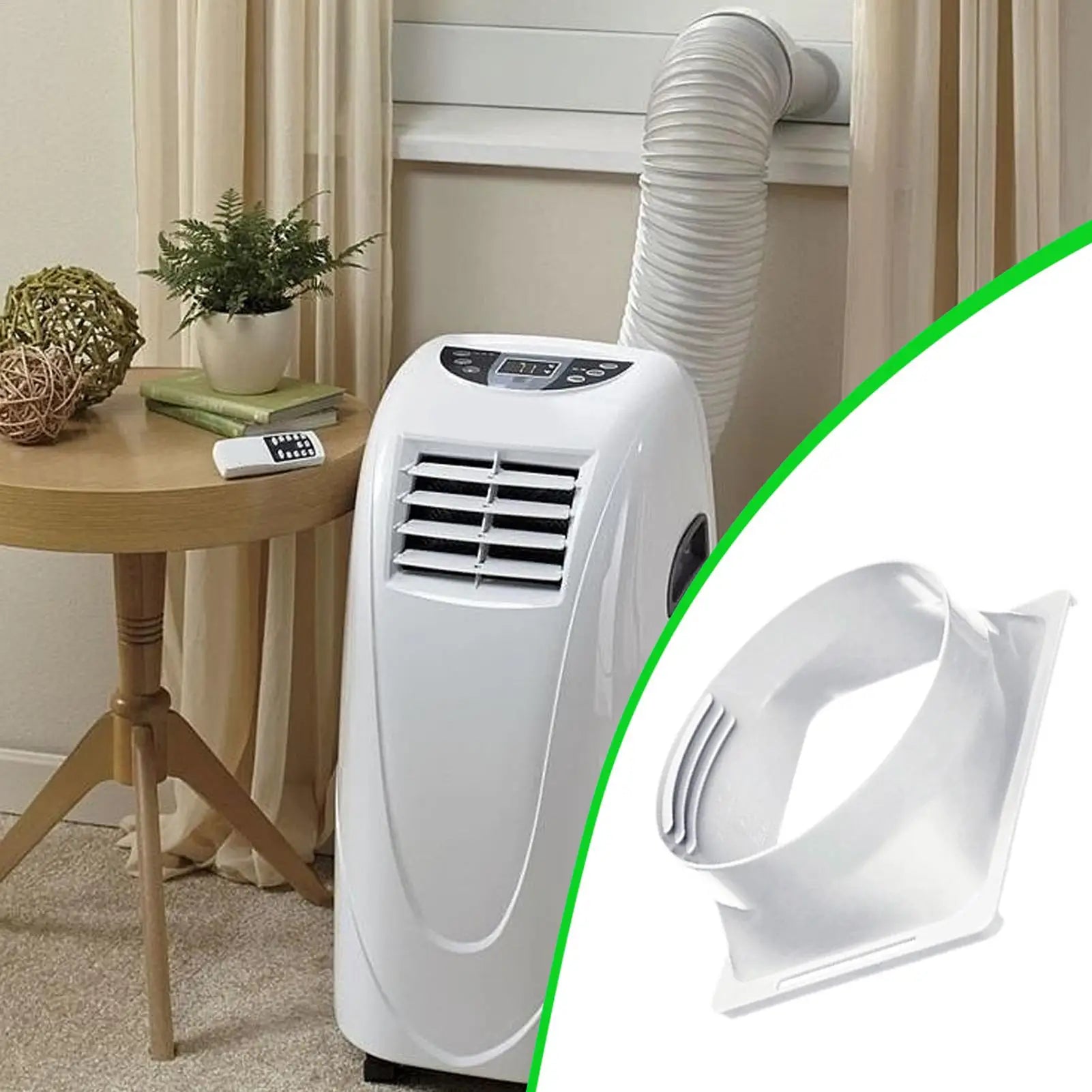 Portable Air Conditioner Hose Connector Square Round Window Adapter
