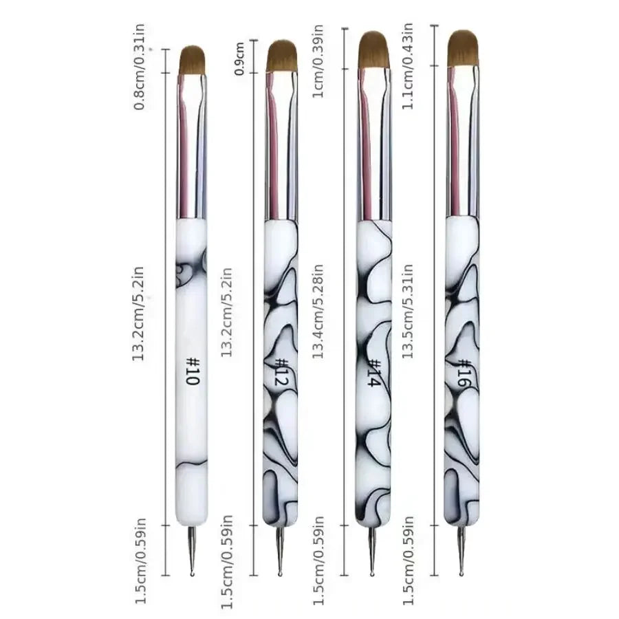 Dual-Ended Nail Art Brushes And Dotting Pens Set, Professional Manicure Detailing Tools, French Nail Art Pen Kit Zpaxo