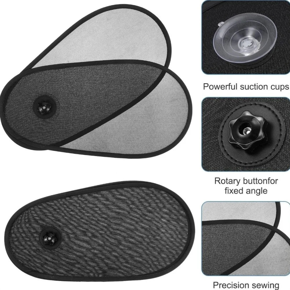 Adjustable Car Sunshade That Can Be Rotated Providing Protection Side