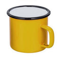 Enamel Mug Cup Retro Coffee Mugs Pure Color Portable Camping Outdoor Drinking Tea Cup With Handle Metal Tin Kitchen Drinkware Zpaxo Yellow 300ml