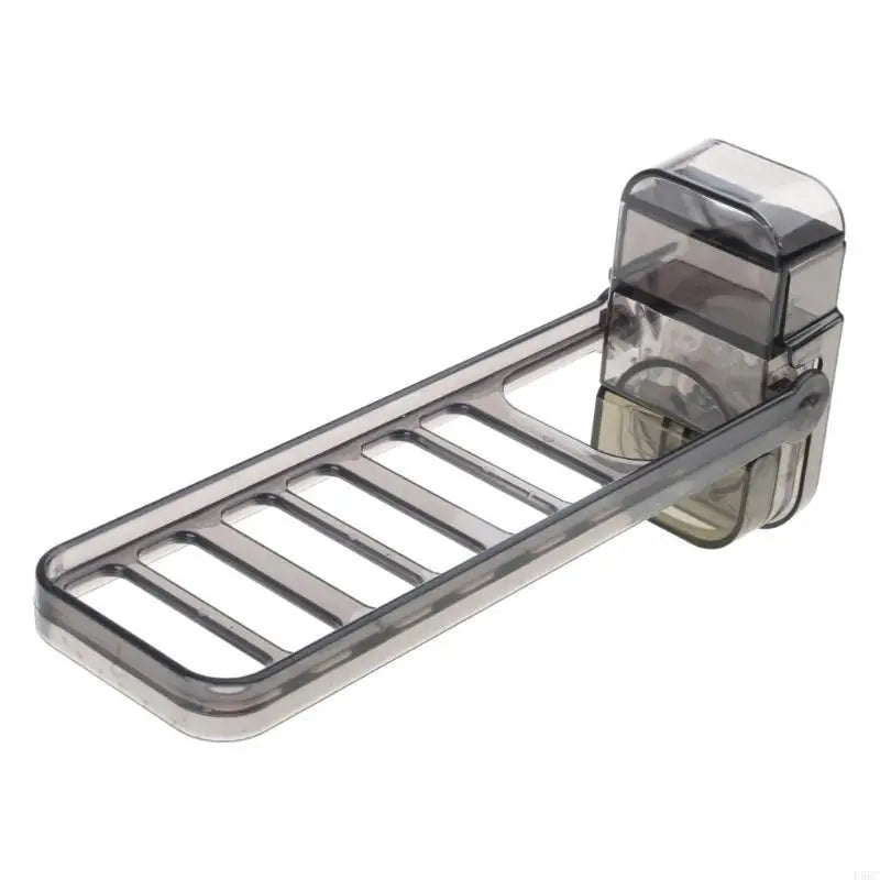 Foldable Clothes Airer with Suction Cup Easy Install Foldable Laundry Hanger Retractable Clothes Drying Rack for Homes Zpaxo Transparent Gray CN