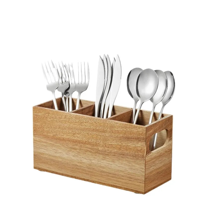 Wooden Desktop Compartment Storage Box – Kitchen & Desk Organizer Desktop Storage Organizer Zpaxo
