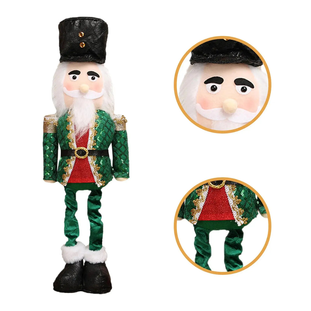 Telescopic Santa Claus Nutcracker Figurine | Christmas Tabletop Decor Christmas Nutcracker Figurine Zpaxo