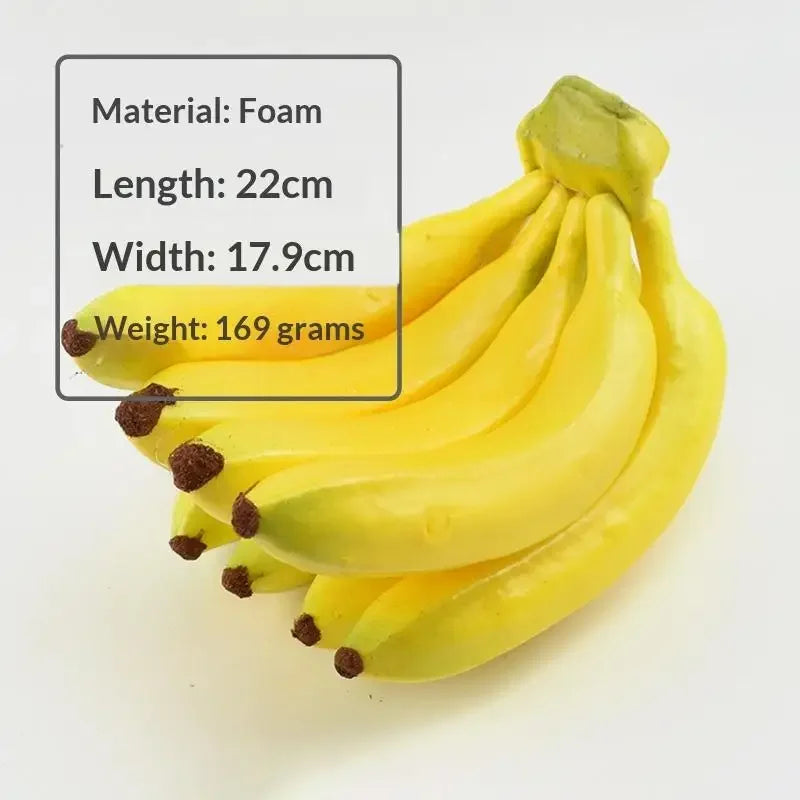 Artificial Banana Decorative Plastic Fake Fruit Realistic Display Simulated Banana For Wedding Christmas Decor Zpaxo A5
