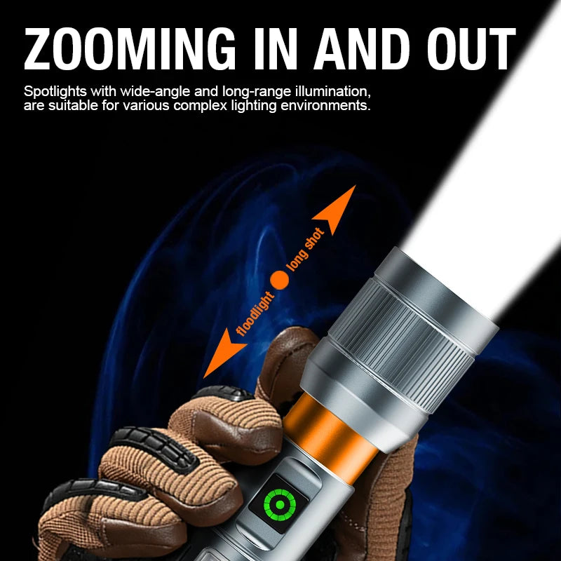 Rechargeable Multi Light Source Ultra Bright Flashlight Outdoor