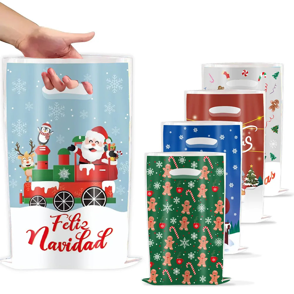 10-Pack Christmas Snowflake Candy Gift Treat Bags – Holiday Party