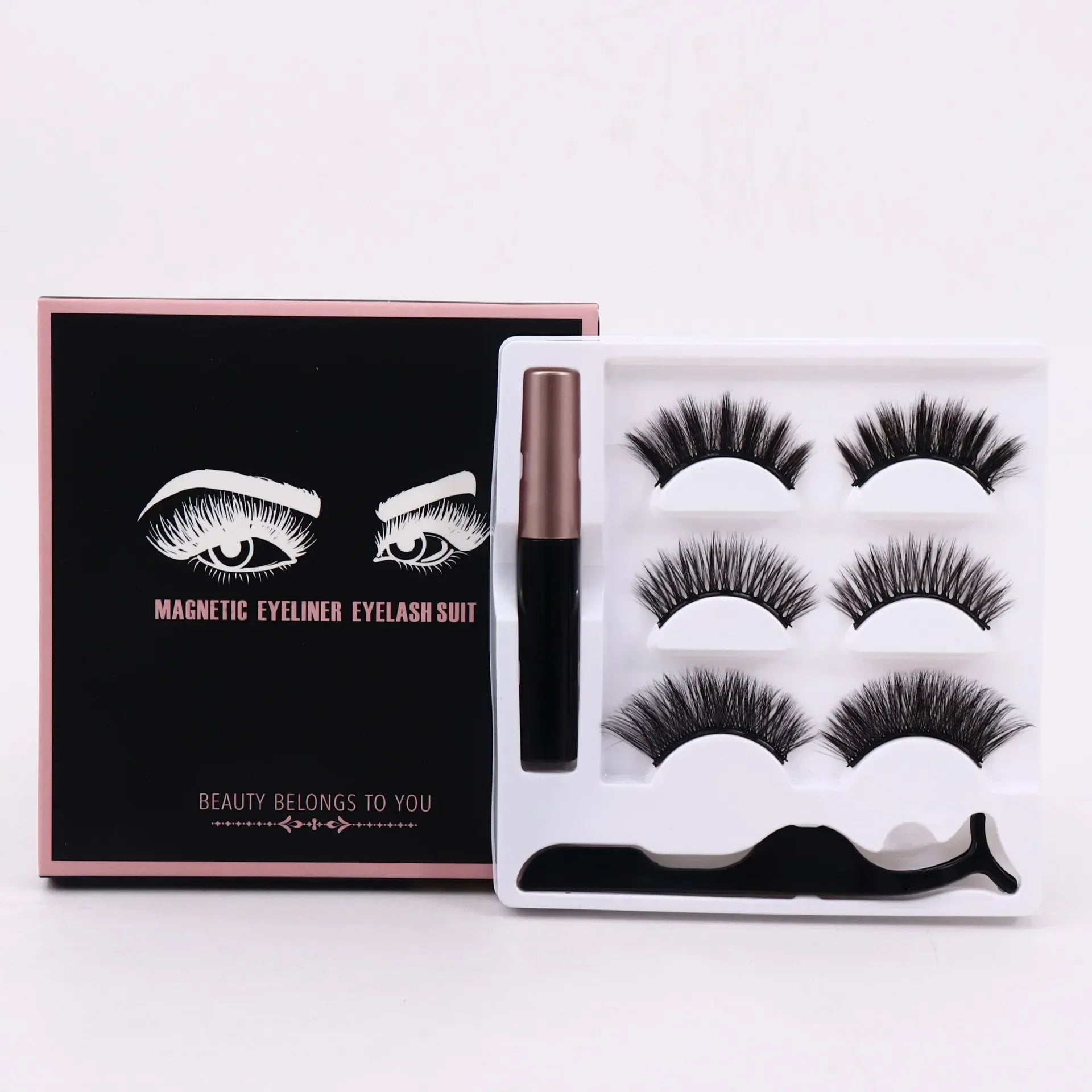 Magnetic Eyelashes Set Full Strip 5/7/10 Pair Natural Cilia False Eyeliner Dramatic Volume Thick Synthetic Eye Lashes Makeup Zpaxo 3Pair 020 015 016