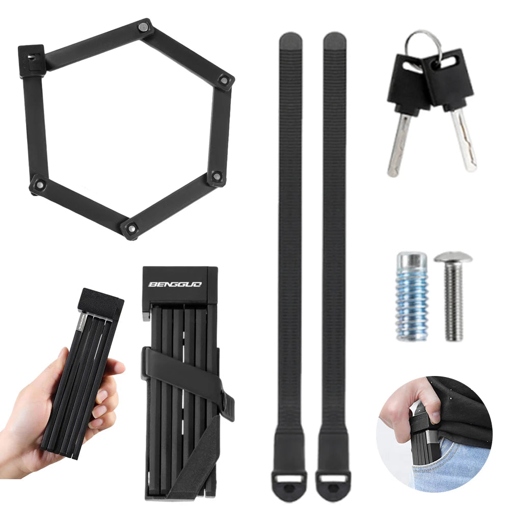 Bicycle Foldable Lock Bike Folding Waterproof MTB Road Cycling