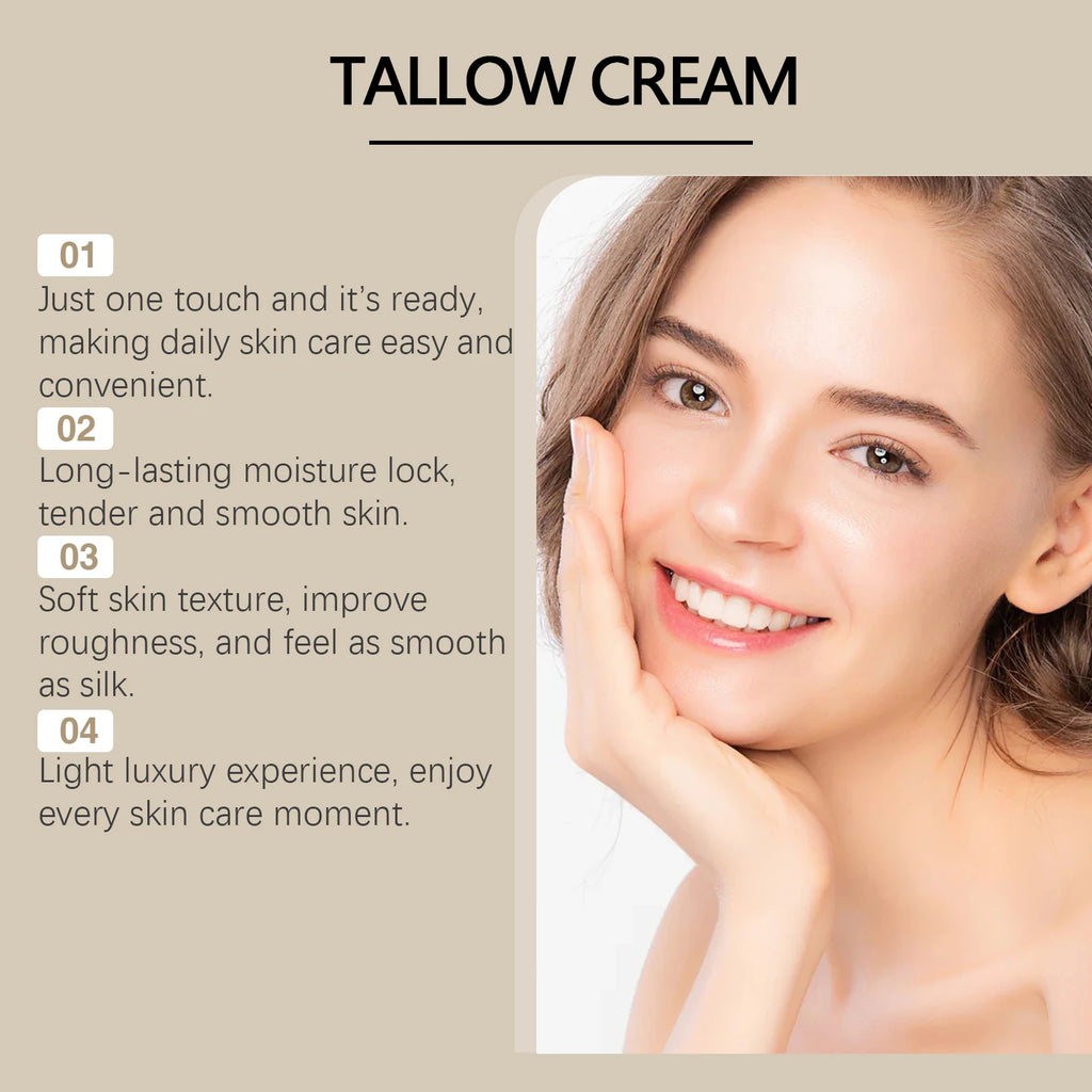 Tallow Face Cream Fade Fine Lines Lifting Firming Hydrating Smoothing Zpaxo