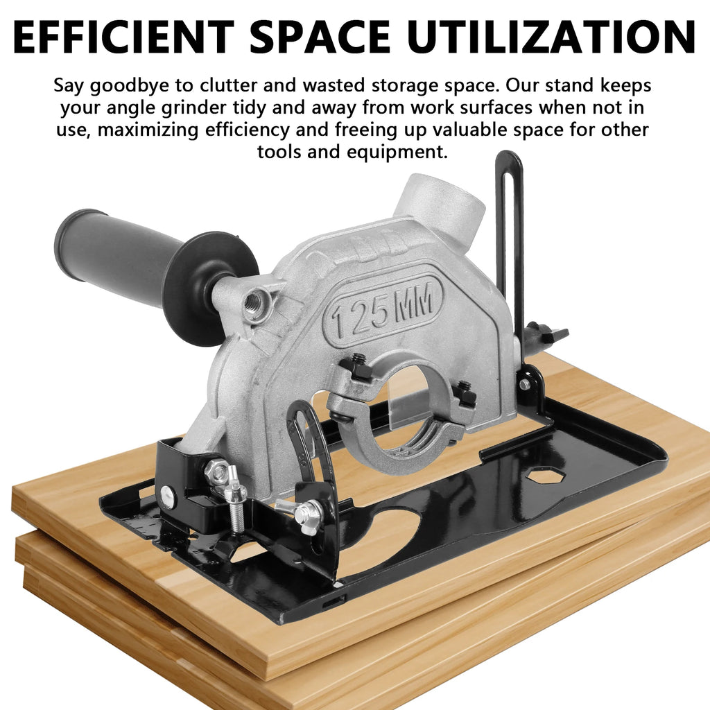 125 Types Angle Grinder Balance Bracket Converter to Heavy Duty Cutting Machine Tools Protection Cover Carpenter Builders w/Base Zpaxo
