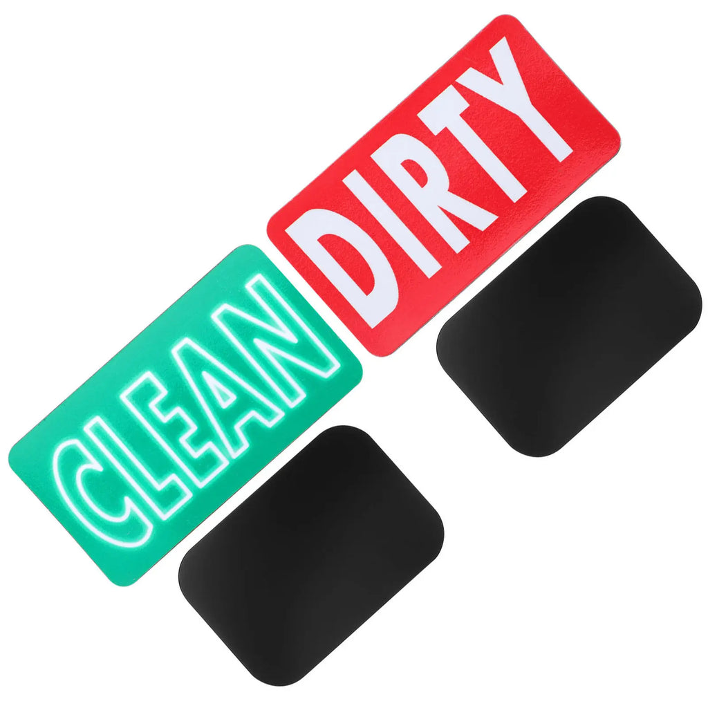 Magnetic Clean Sign Dishwasher Indicator Dual Side Magnet Fridge