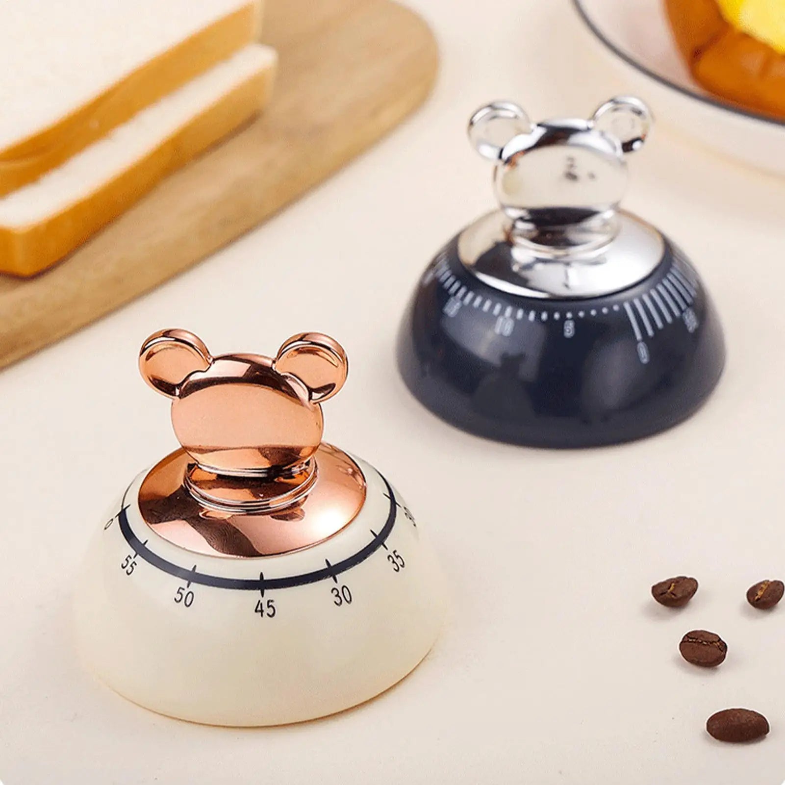 Cartoon Kitchen Timer Cute Bear Strong Magnetic Decorative Manual
