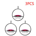 1- Hanging Hummingbird Feeder Red Glass Bowl Tray Garden Decoration