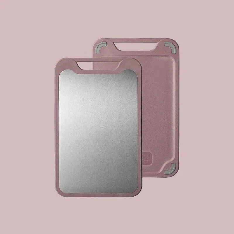 304 Stainless Steel Double-sided Cutting Board for Kitchen Chopping Board Cutting Board Antibacterial Anti-mildew Chopping Block Zpaxo 304 Pink L 40x25cm
