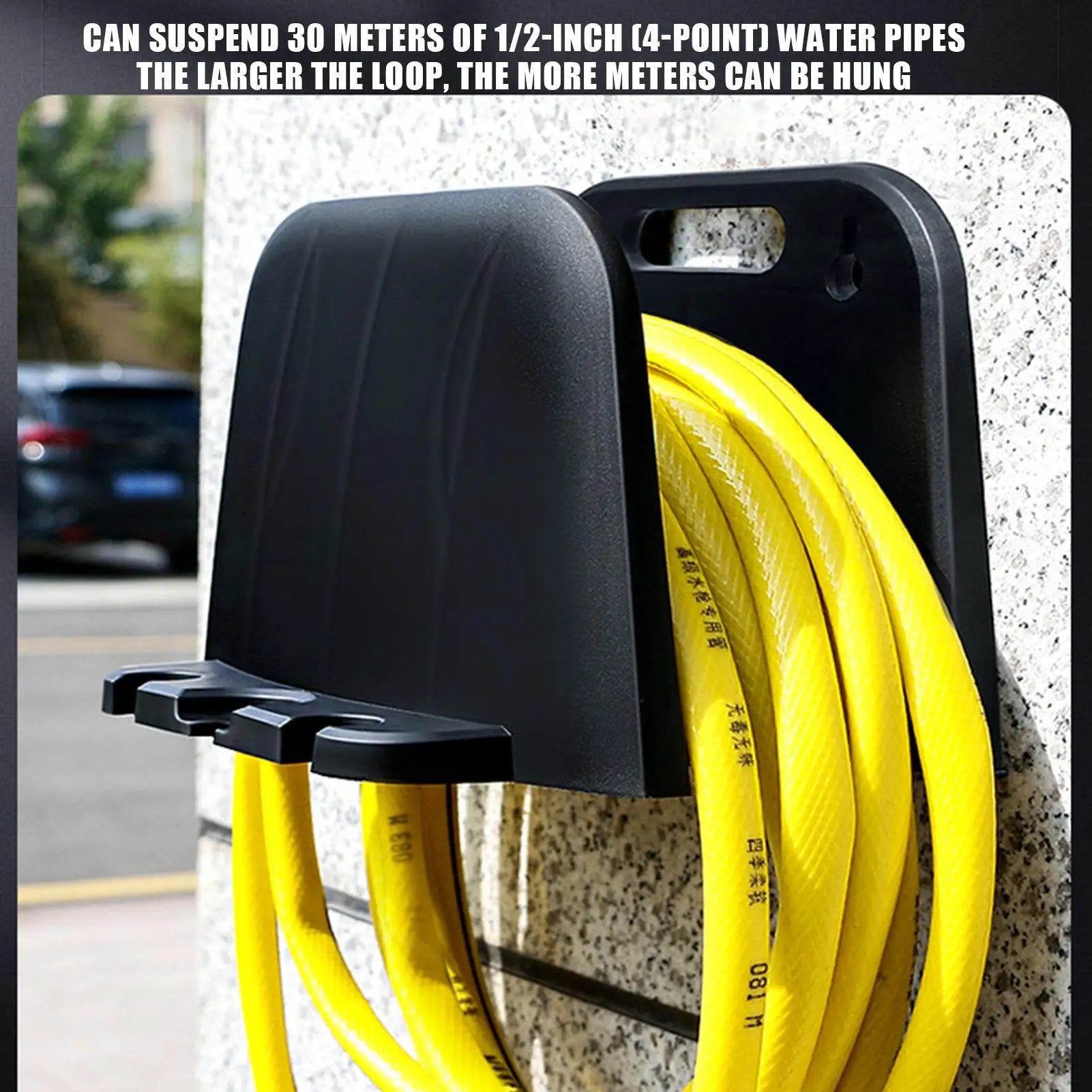 Garden Hose Holder Wall Mounted Space Saving Rack Water Hose Holders for Outside for Yard Farm Patio Beach Lawn Window Car Zpaxo