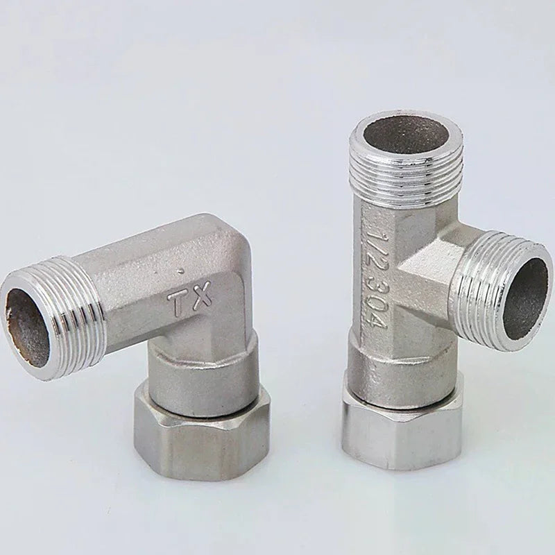 Stainless Steel T Adapter G1 2 T-valve Diverter Valve Three Way Zpaxo