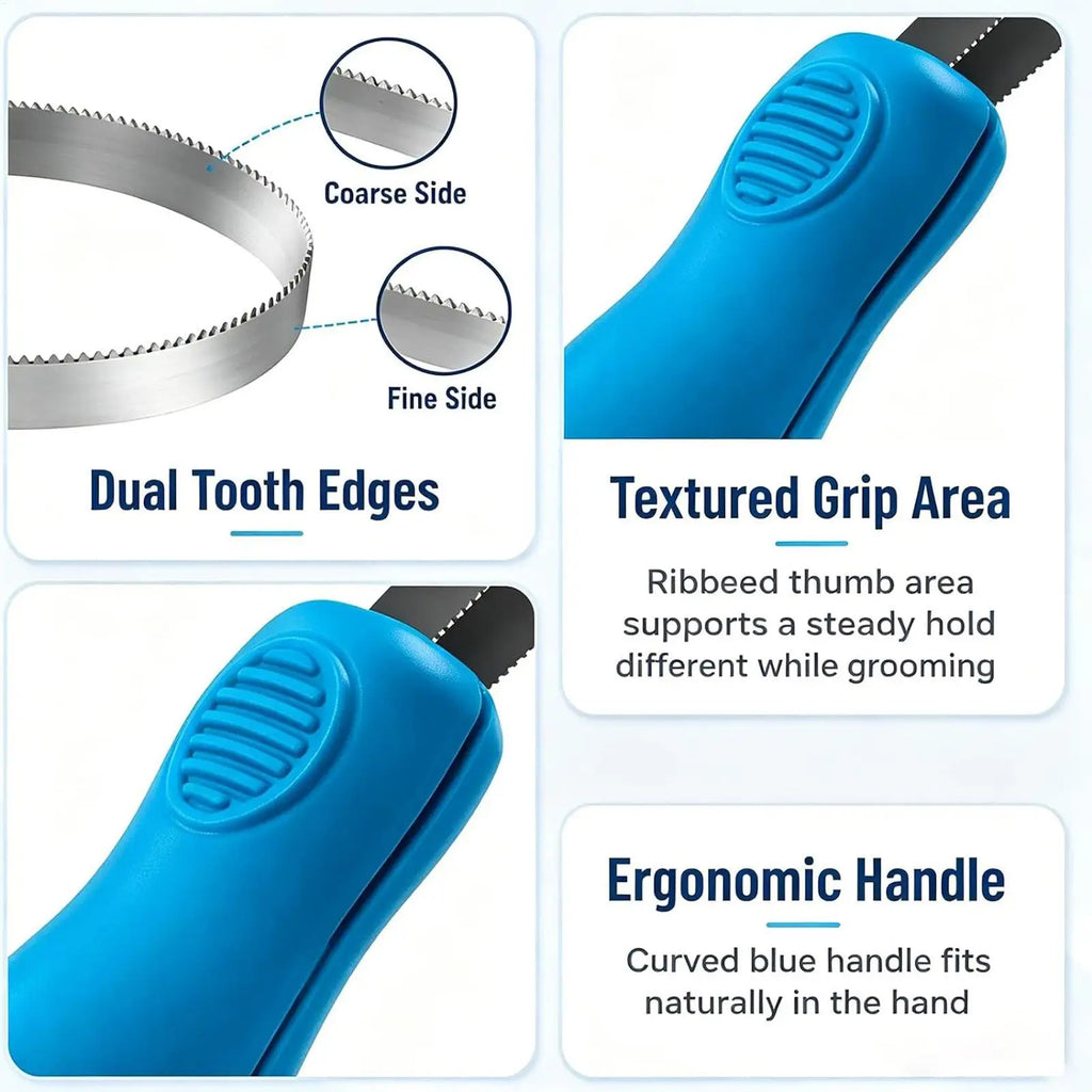 Dog Brush Shedding Double Sided Stainless Steel Dematting Comb Loop