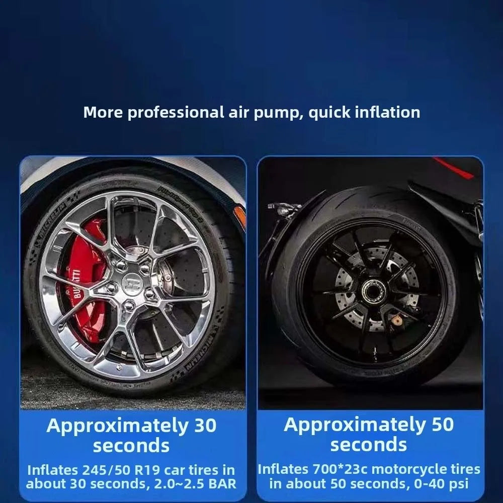 High-power Car Tire Inflator Pump Magnetic Faster Inflation Auto Air Zpaxo