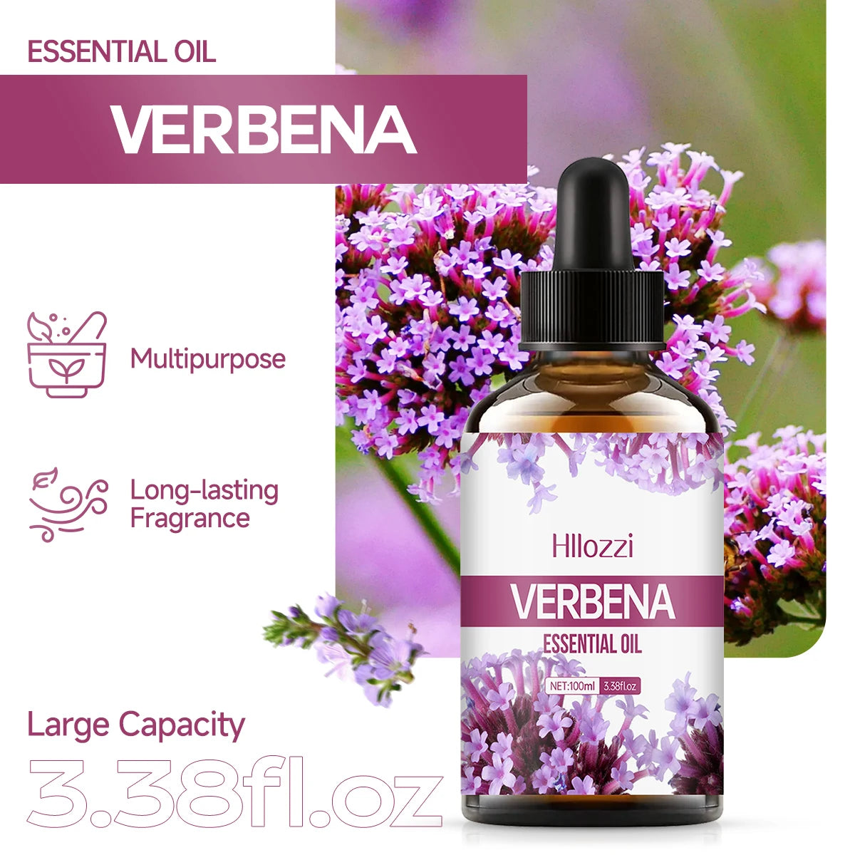 VERBENA ESSENTIAL OIL High-quality Moisturizing Nourishing Massage Zpaxo