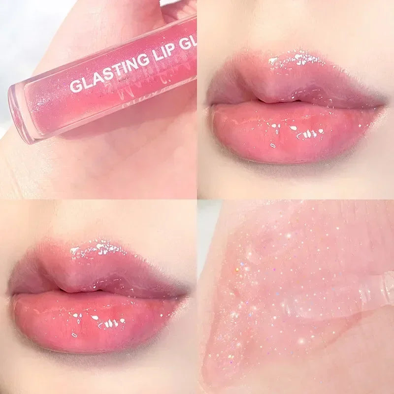 Mirror Water Lip Gloss Transparent Glass Oil Waterproof Lasting