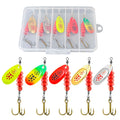 Metal Spoon Spinner Fishing Lure Tackle Box Artificial Bait Pike