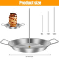 BBQ Stainless Steel Vertical Meat Skewer Roasting Meat Spit Skewers Brazilian Spikes Barbecue Grilling Rack Kitchen Accessories Zpaxo as show