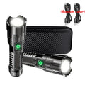 1000LM Zoomable LED Tactical Flashlight | USB-C Rechargeable