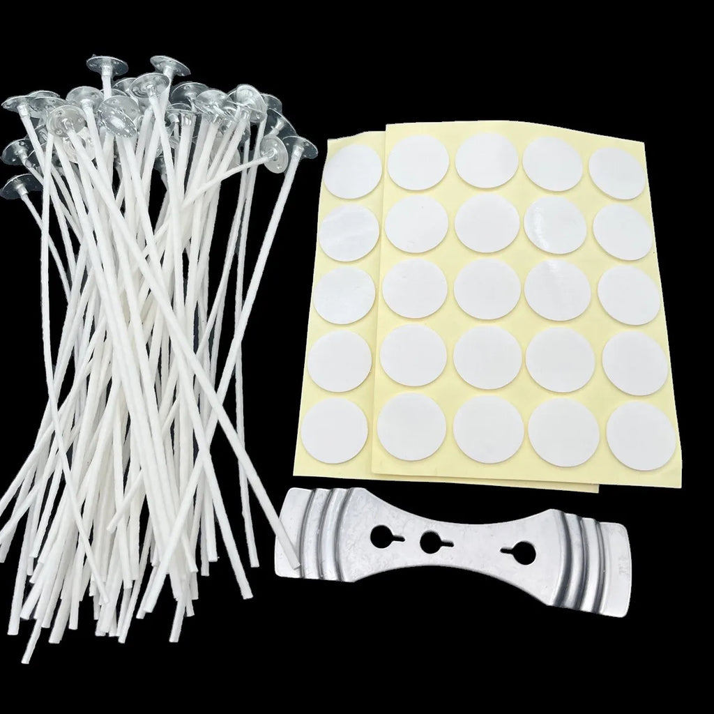 DIY Candle Making Kit – 50 Wicks, Metal Holder & Glue Dots Candle Making Kit Zpaxo
