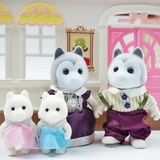 1 12 Simulation Dollhouse Anime Character Toy Cartoon Action Figure Zpaxo Wolf Family