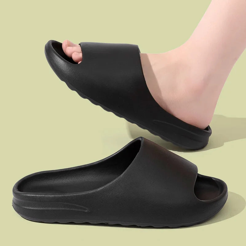 Summer Slippers Women Men EVA Soft Thick Bottom Indoor Outdoor Home