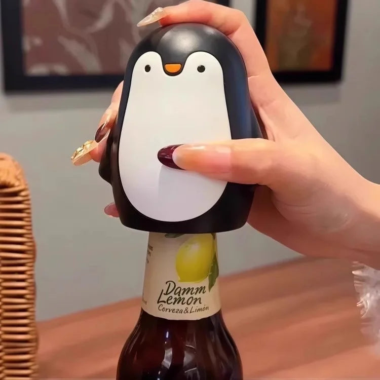 2026 New Penguin Seamless Can Opener, Beer Opener, Household Automatic Bottle Opener, Creative Bottle Cap Zpaxo