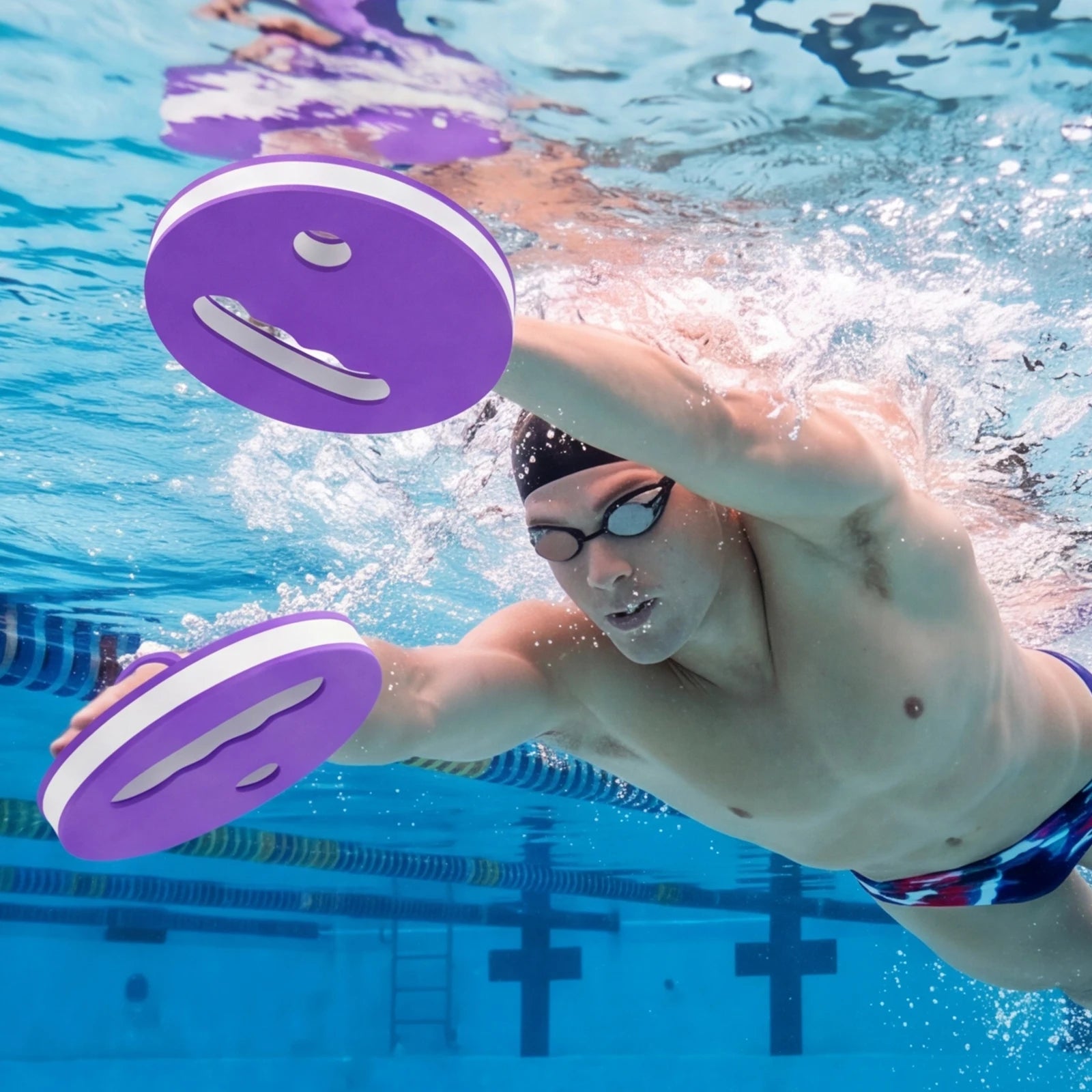 1Pair Water Exercise Discs Non-slip Floating Swimming Wristband Swim Zpaxo