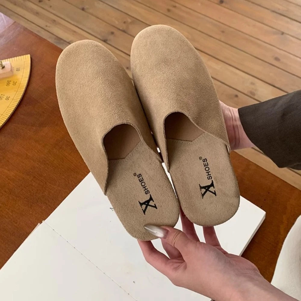 Cover Toe Flat Shoes Female Mules Women 2025 Ladies' Slippers Loafers