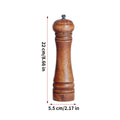 Wooden Salt Pepper Grinder Refillable 1 Spoon 2 Cleaning Brushes
